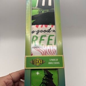 Wicked Green and Black Wicked Ankle Socks - 5 Pairs 9-11